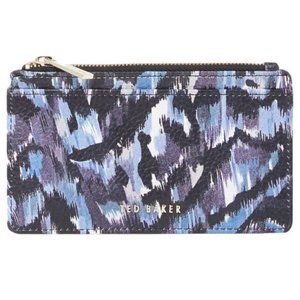 TED BAKER LONDON Kaat Urban Zip Card Holder in Midnight Blue